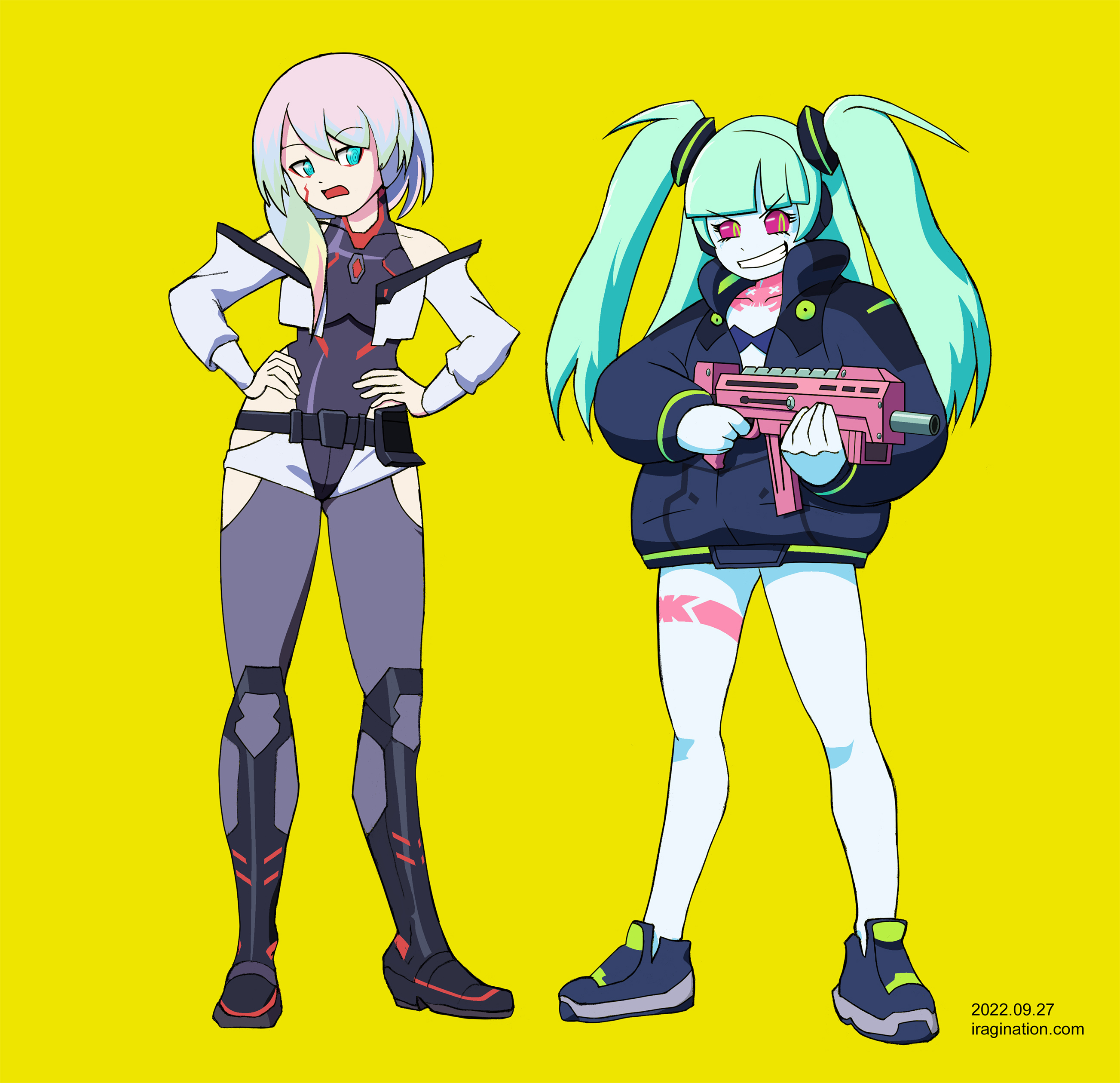 OC] An anime character design featuring some techwear/cyberpunk elements.  Hope you like. : r/Cyberpunk